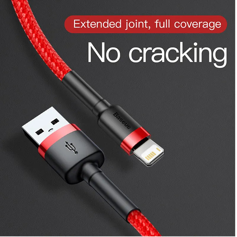Baseus USB Cable for iPhone Cable 2.4A Fast Charging  Cable USB Data LineOne year warranty