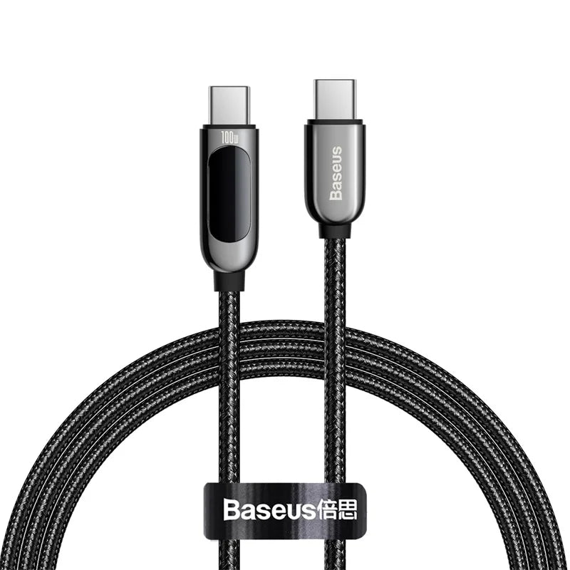 Baseus PD 100W/66W USB C Cable for iPhone   MacBook Fast Charging Type C Cable For  Samsung Data Wire Charging One year warranty