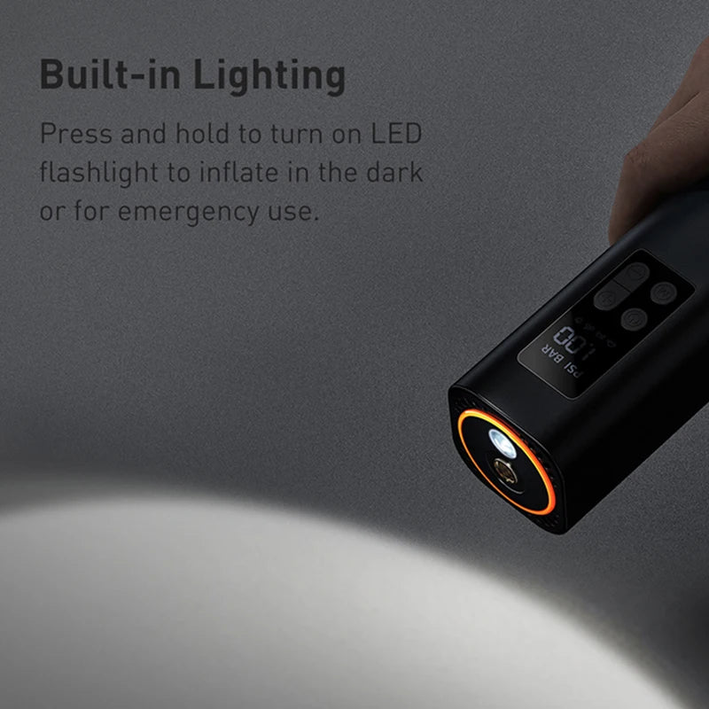 Baseus Mini Car Air Compressor 12V 150PSI Portable Car Tire Inflator Smart Digital Inflatable Pump For Car Bicycle Boat Air Pump One year warranty