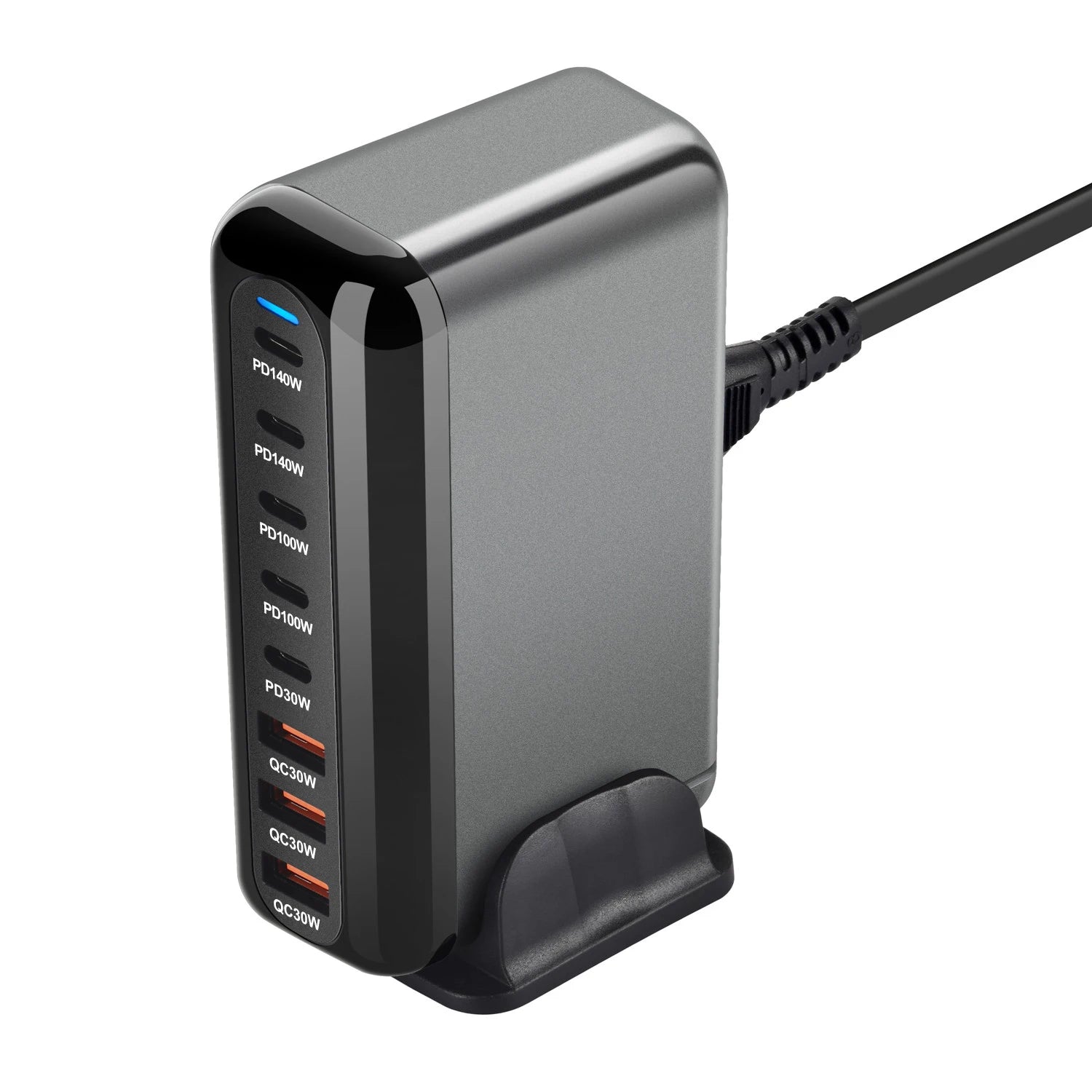 600W Gan Fast Charge 3.0 USB Type C Charger 8-Port 5C3A PD Mobile Tablet Fast Charger One year warranty