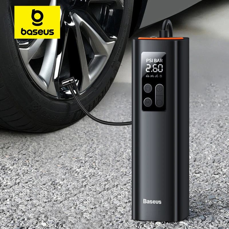 Baseus Mini Car Air Compressor 12V 150PSI Portable Car Tire Inflator Smart Digital Inflatable Pump For Car Bicycle Boat Air Pump One year warranty