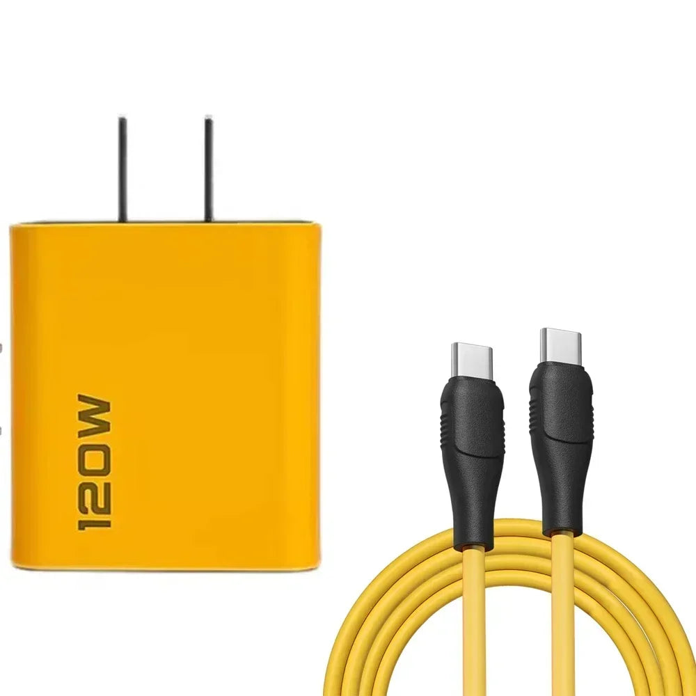 120W Fast Charging 4 Ports Mobile Phone Charger QC3.0 USB Type C Chargers Dual PD   One year warranty