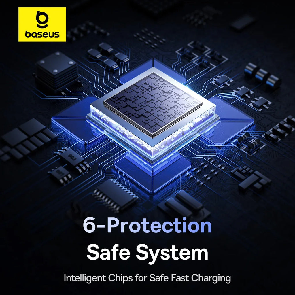 Baseus 60W Car Charger Retractable Spring Cable Fast Charging For iPhone Samsung  One year warranty