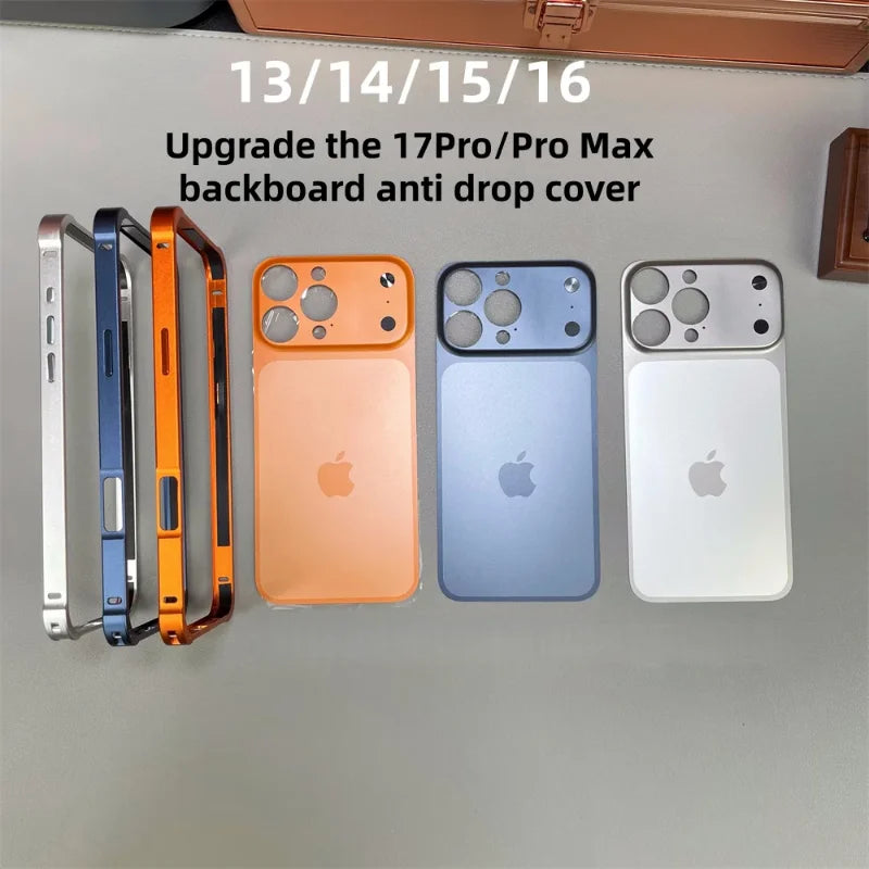 Original Color Alloy Frame Case For 13 16 14 15 Pro/Pro Max Instant Upgrade 17Pro/Pro Max
