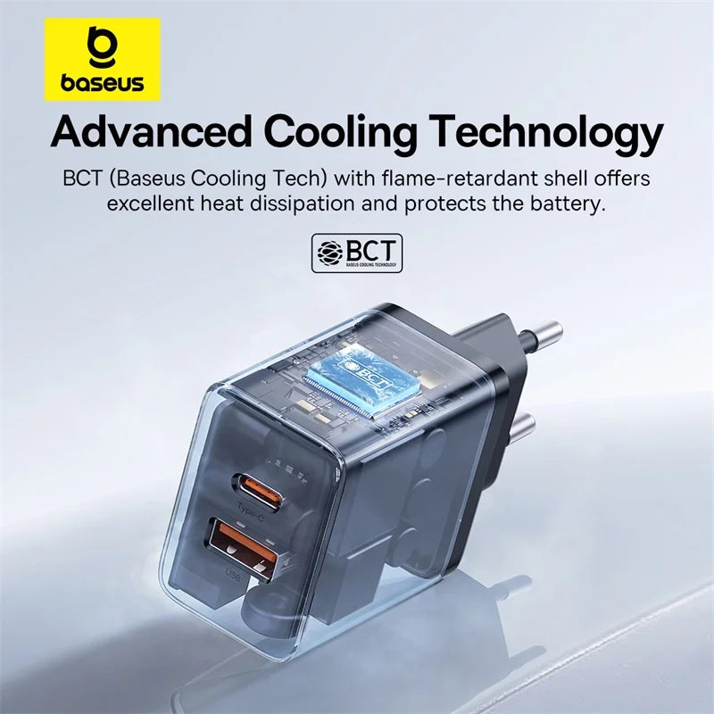 Baseus 20W USB Charger Dual Charging Port Support Type C PD Fast Charging Phone Charger For iPhone One year warranty